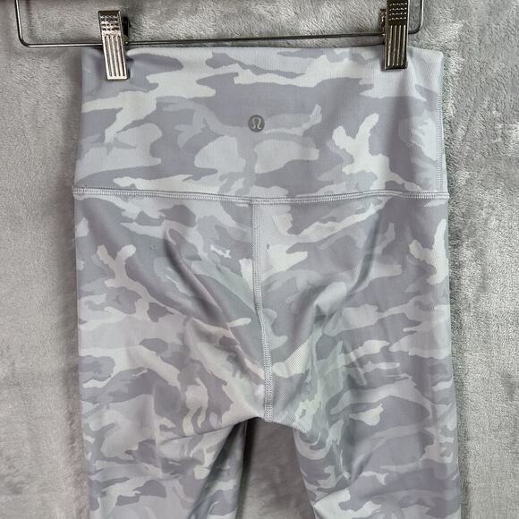 Lululemon Wonder Under High Rise Leggings Size 4 Camo White/Grey Workout Gym - Picture 8 of 12